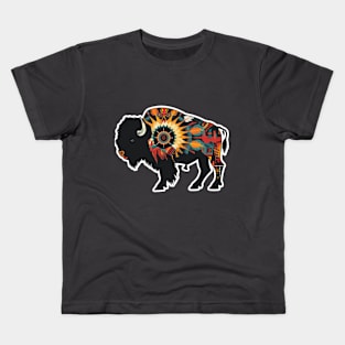 Tribal Bison Kids T-Shirt